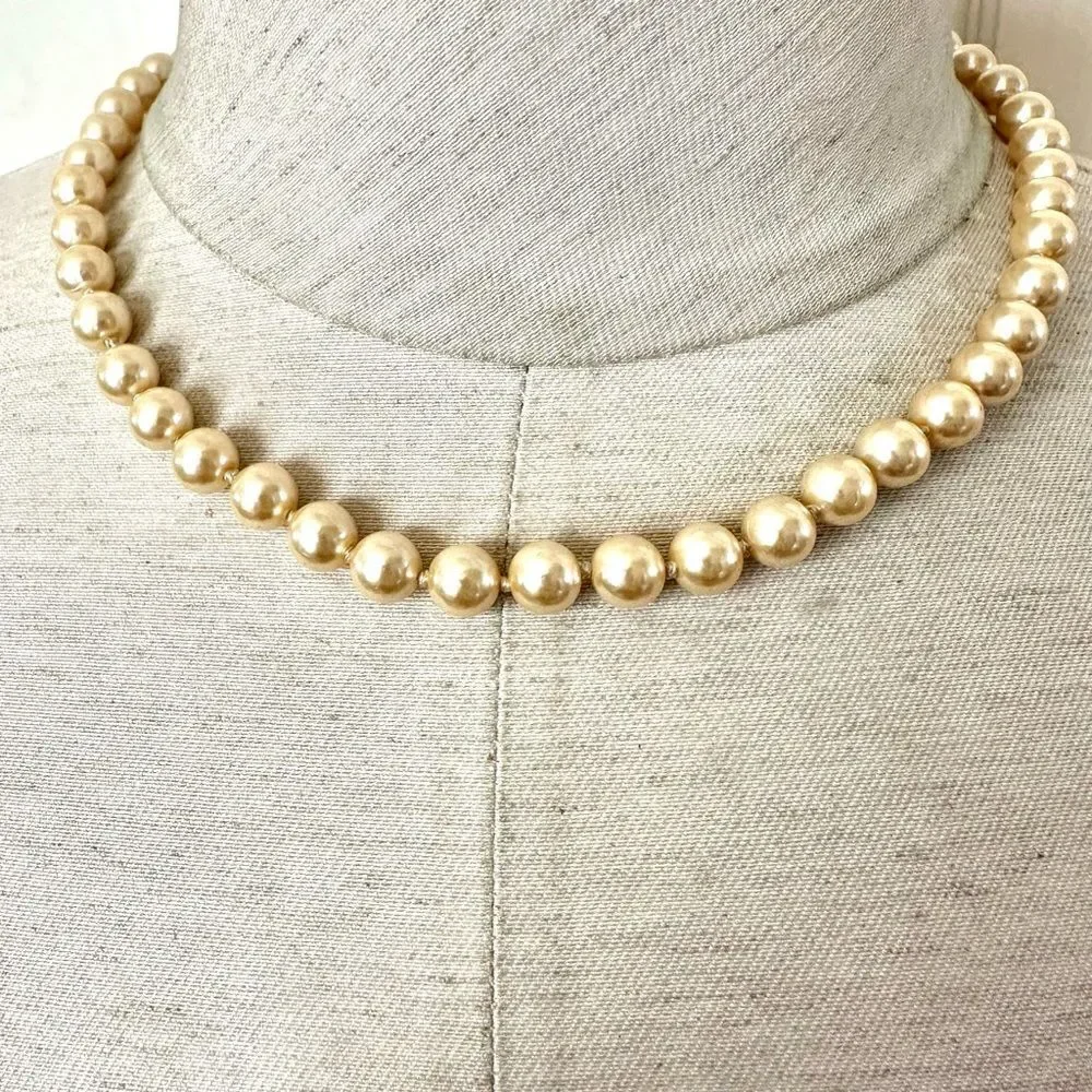 Faux pearl necklace